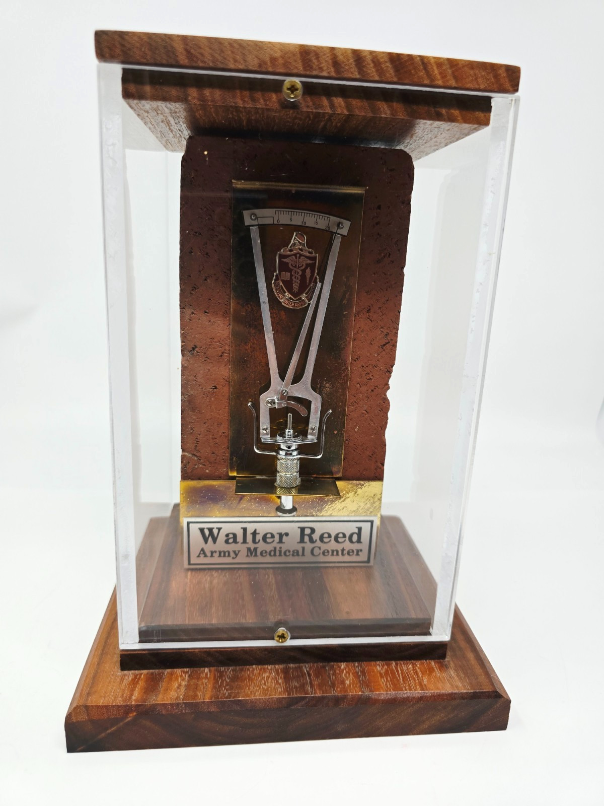 Walter Reed Army Medical Center - Hand Made Schiotz Tonometer Brick Display