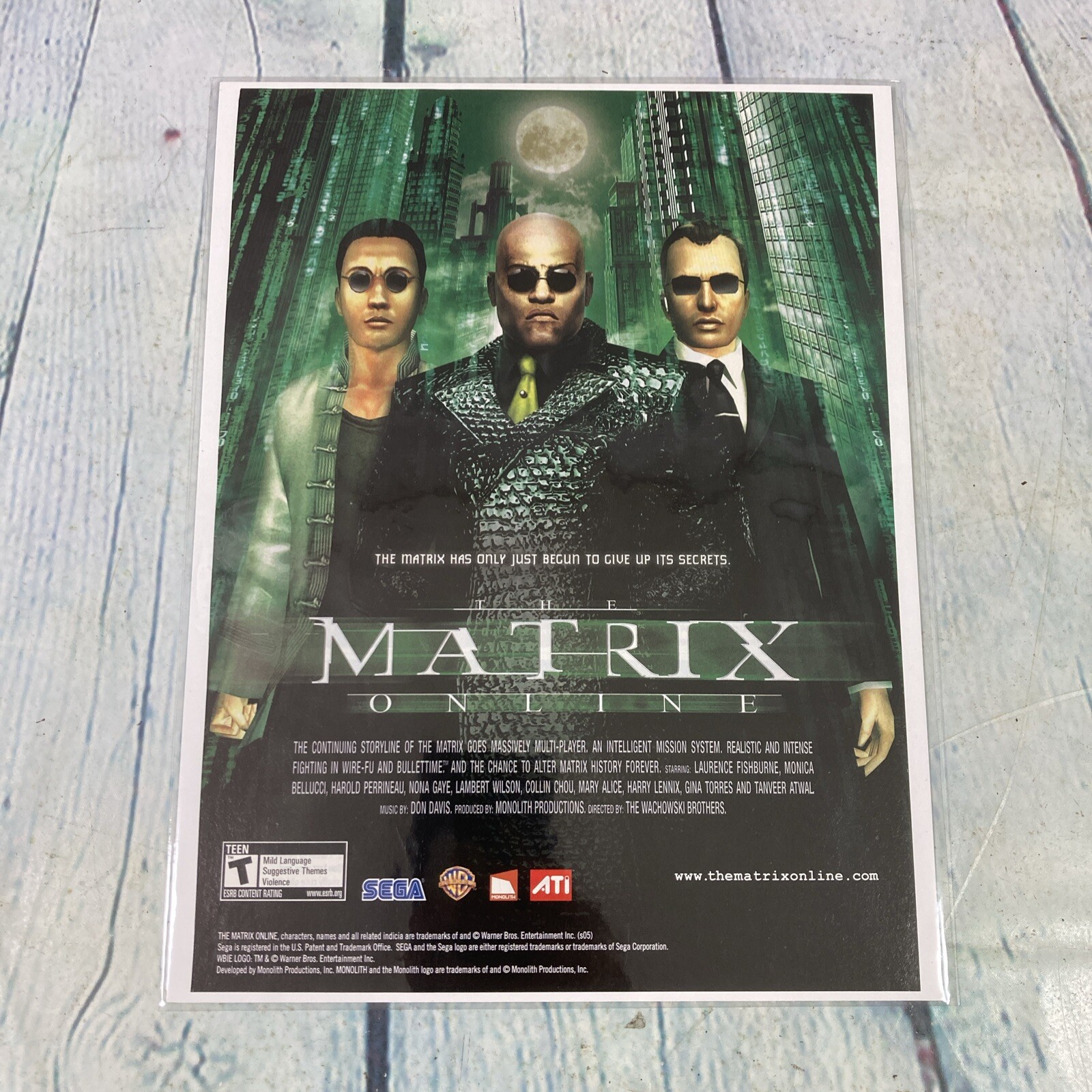 2005 Matrix Online Video Game Vtg Print Ad/Poster Pinup Promo Art Magazine Page