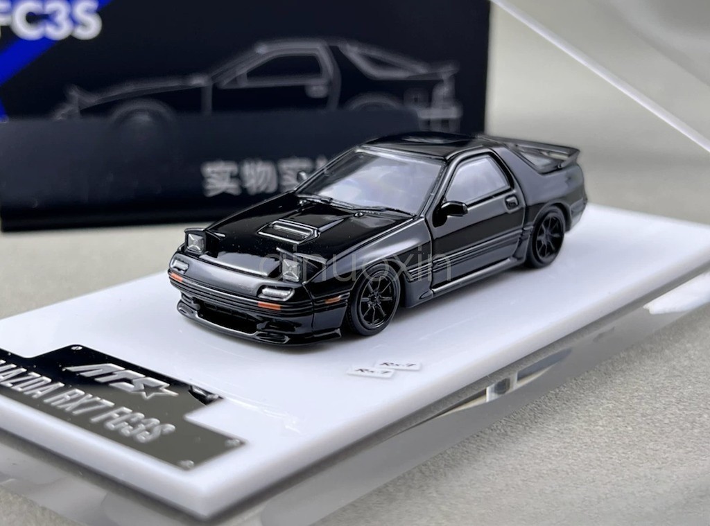 ATS 1:64 Scale Black RX7 FC3s FC Hatchback Sports Diecast Metal Toy Model