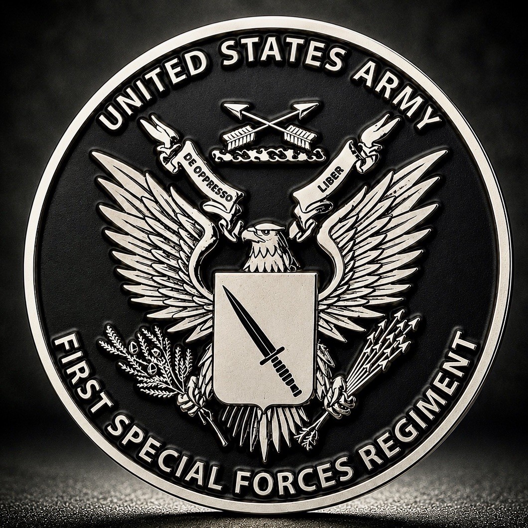 1st Special Forces Regiment Challenge Coin De Oppresso Liber Green Beret