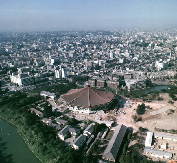 The Nippon Budokan Is Under Construction On July 31, In Tokyo, 1964 Old Photo 1