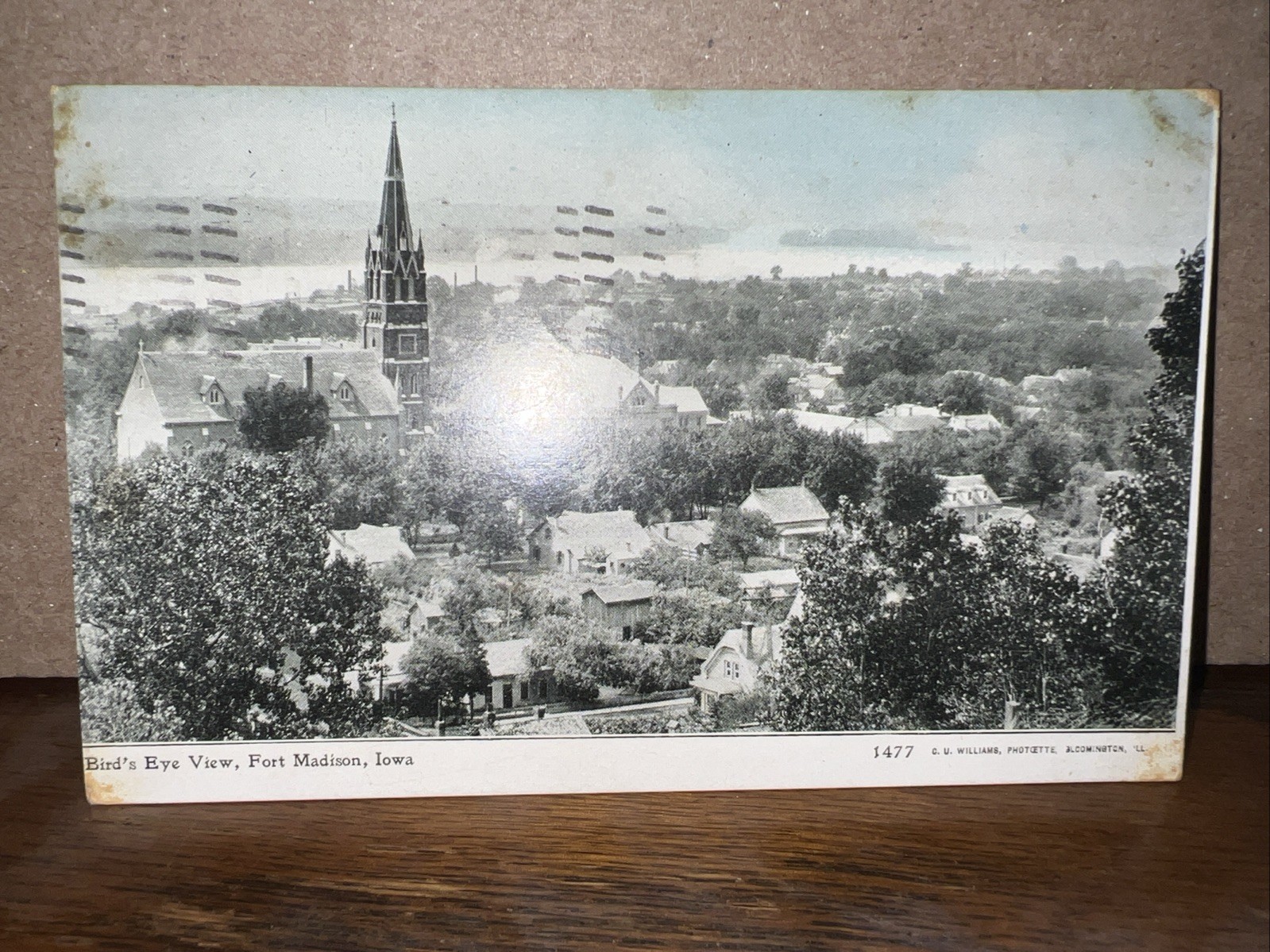 BIRD\'S EYE VIEW Of FORT MADISON, IA On Vintage Postcard