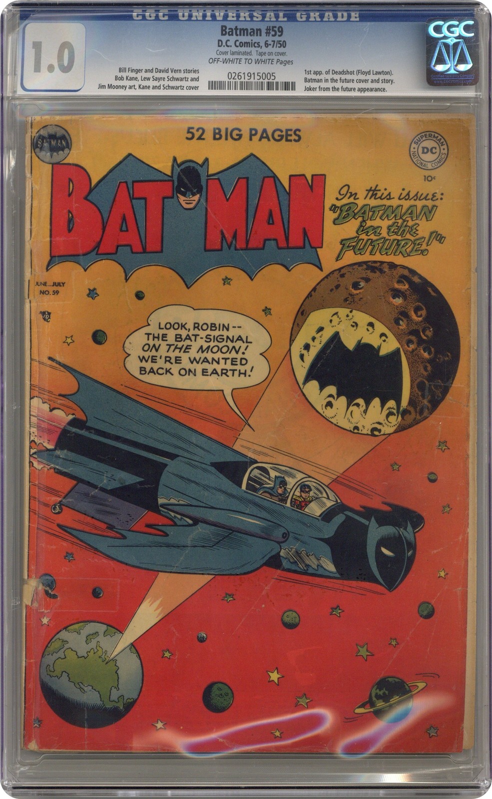 Batman #59 CGC 1.0 1950 0261915005 1st app. Deadshot