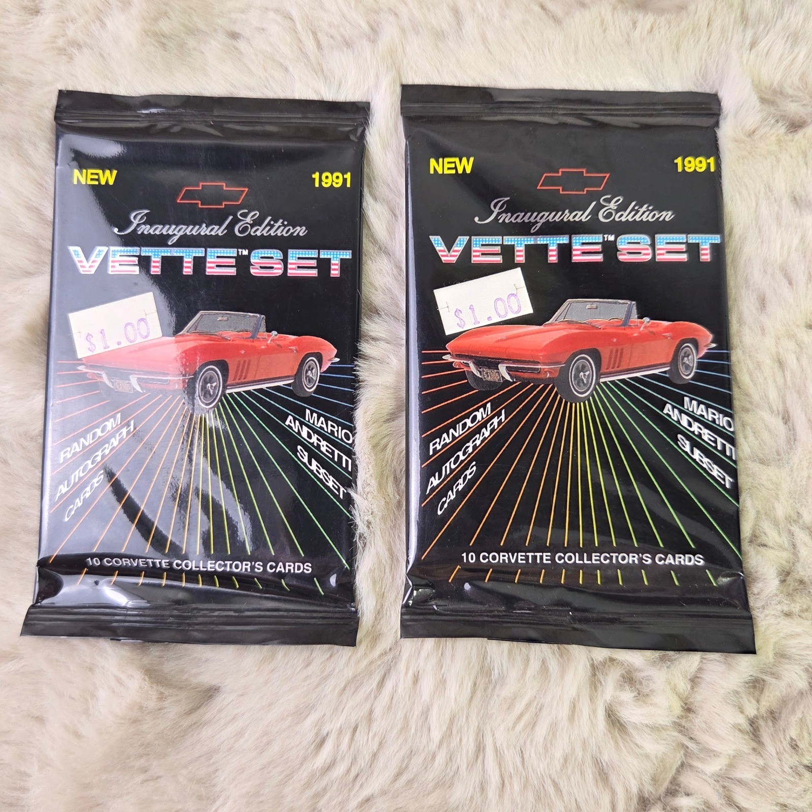 1991 Vette Set Inaugural Edition Sealed Packs Lot of 2