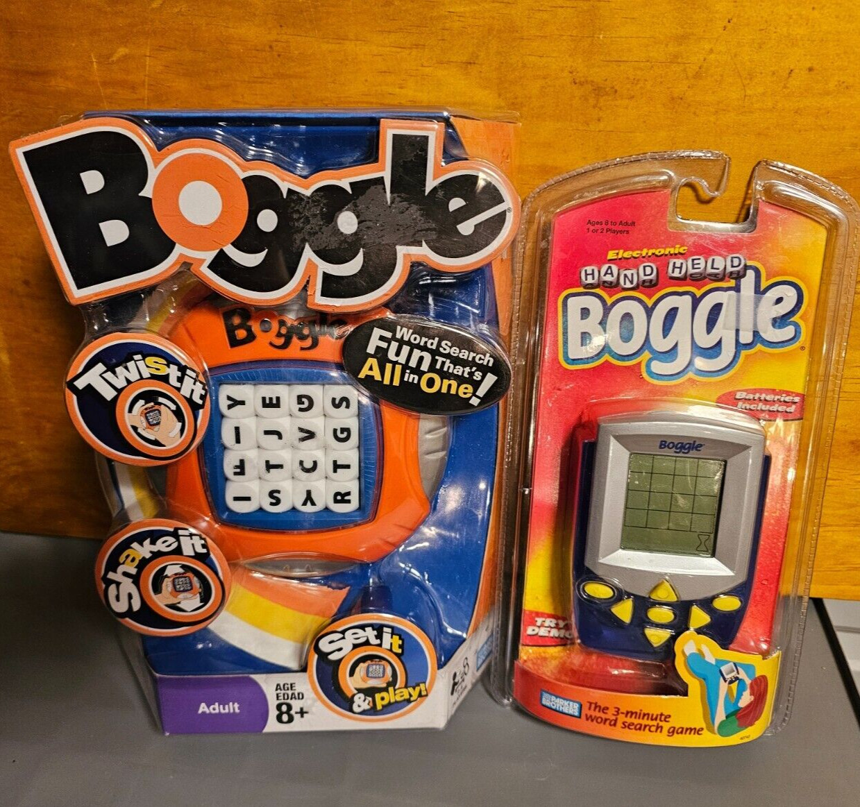 NEW LOT (2) BOGGLE Games HANDHELD Electronic FAMILY Hasbro TWIST SHAKE Compact