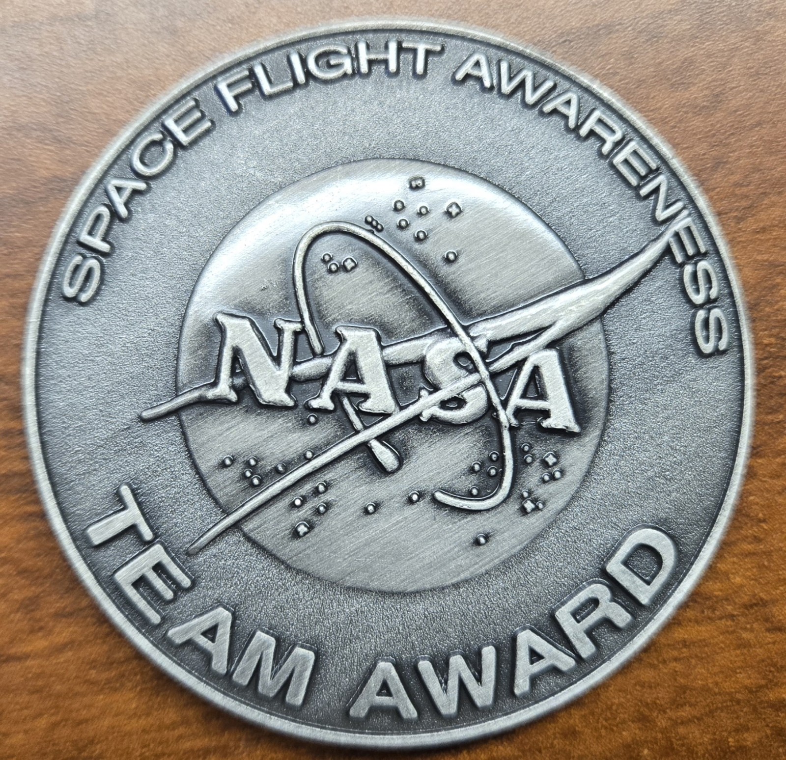 Genuine - NASA STS‑114 SFA Team Award Coin – Flown Metal from Shuttle Discovery