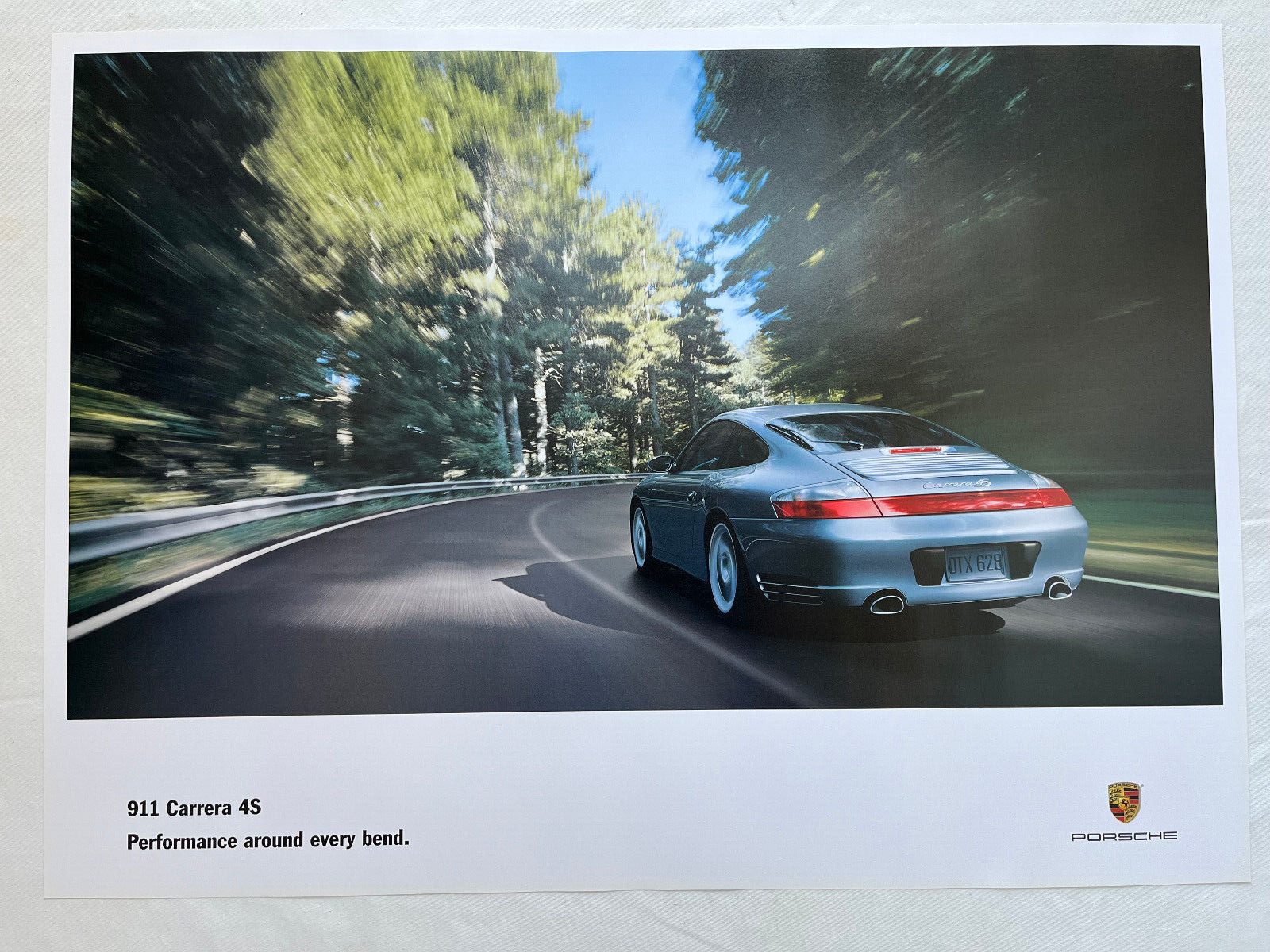 PORSCHE 996 911 CARRERA 4S COUPE PERFORMANCE SHOWROOM POSTER 2001 - 2004 USA NEW