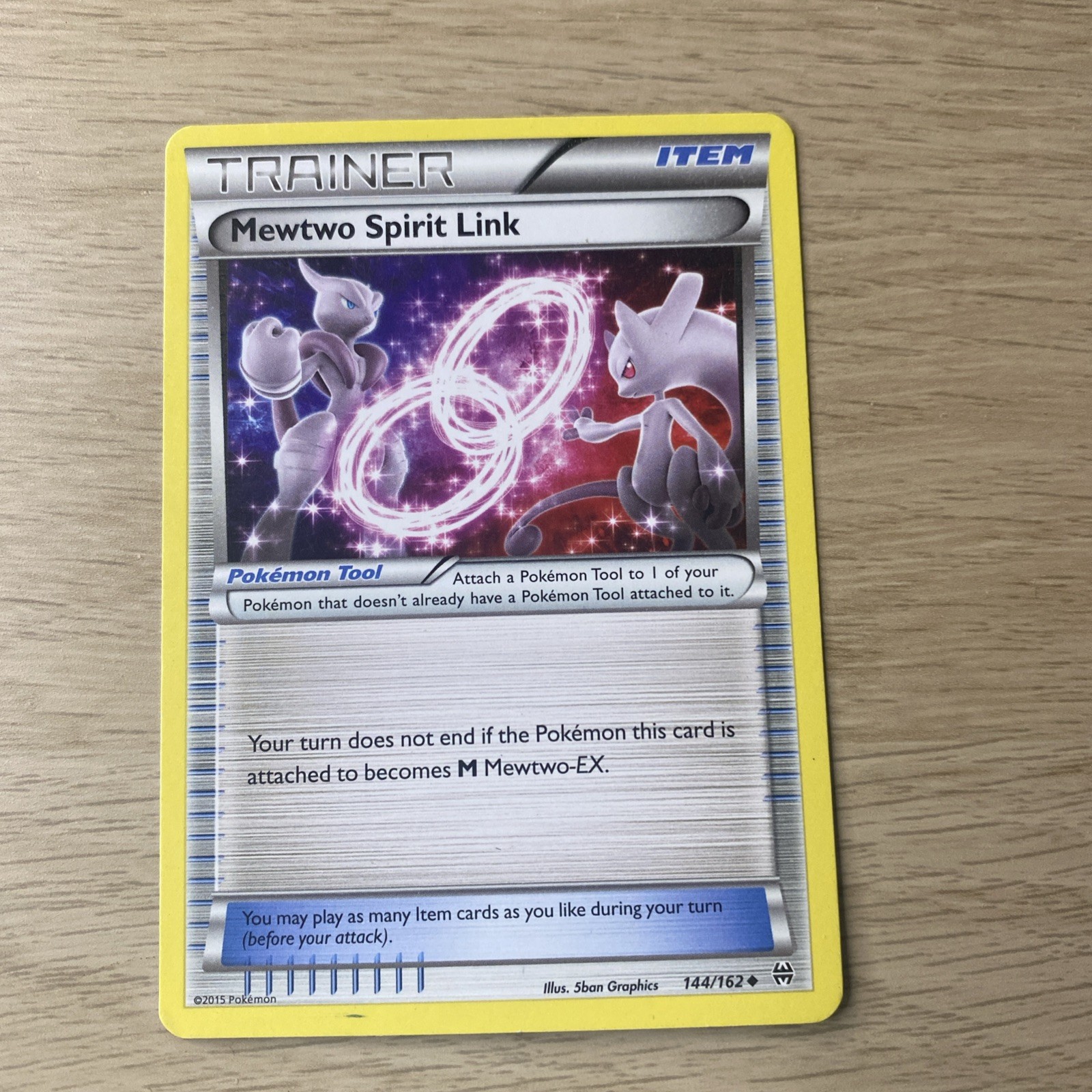 Mewtwo Spirit Link 144/162 XY BREAKthrough Pokémon Card 2015 Non Holo LP