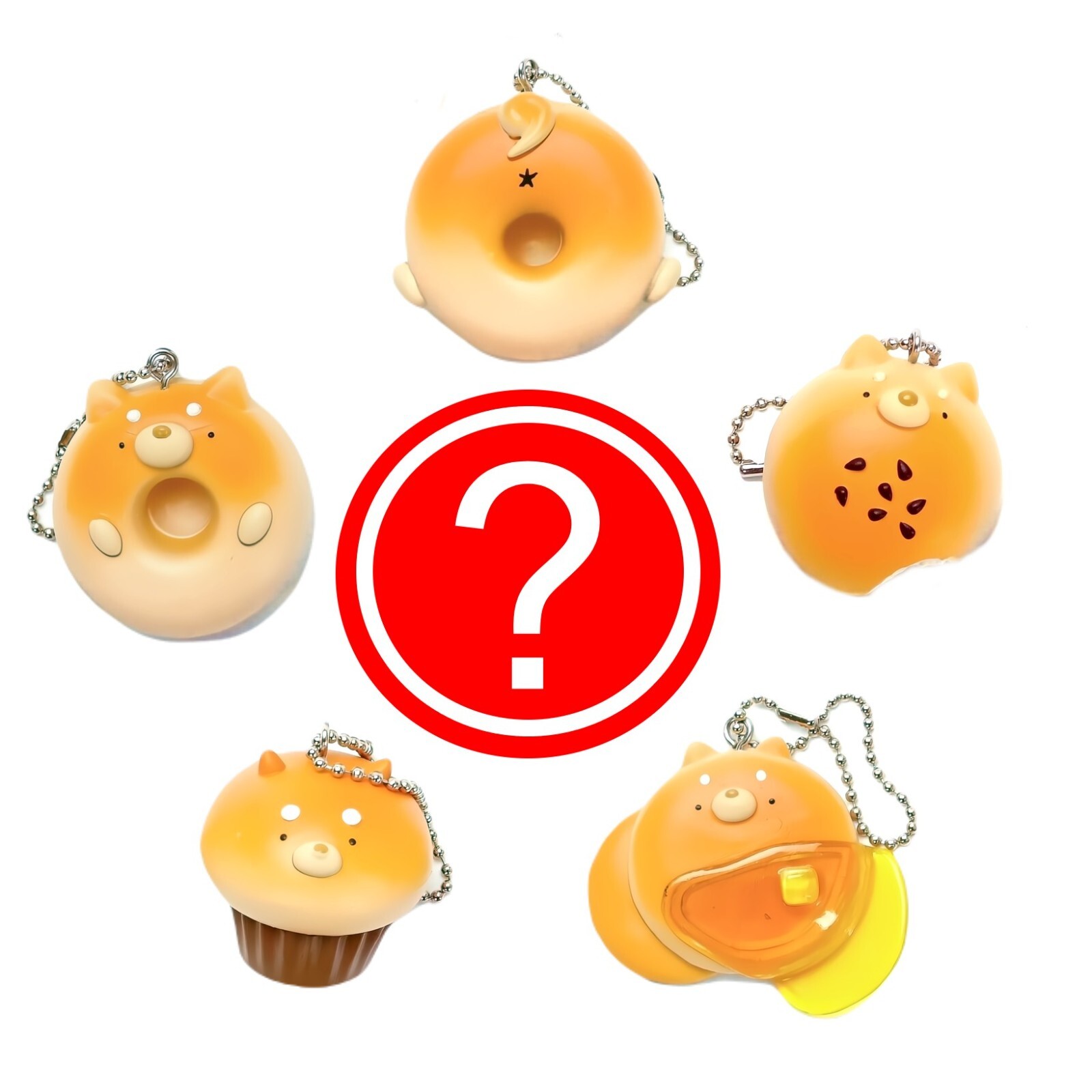 Shiba Inu Dog Bread Bakery Gashapon Japanese Mini Figure Blind Box Keychain Toy