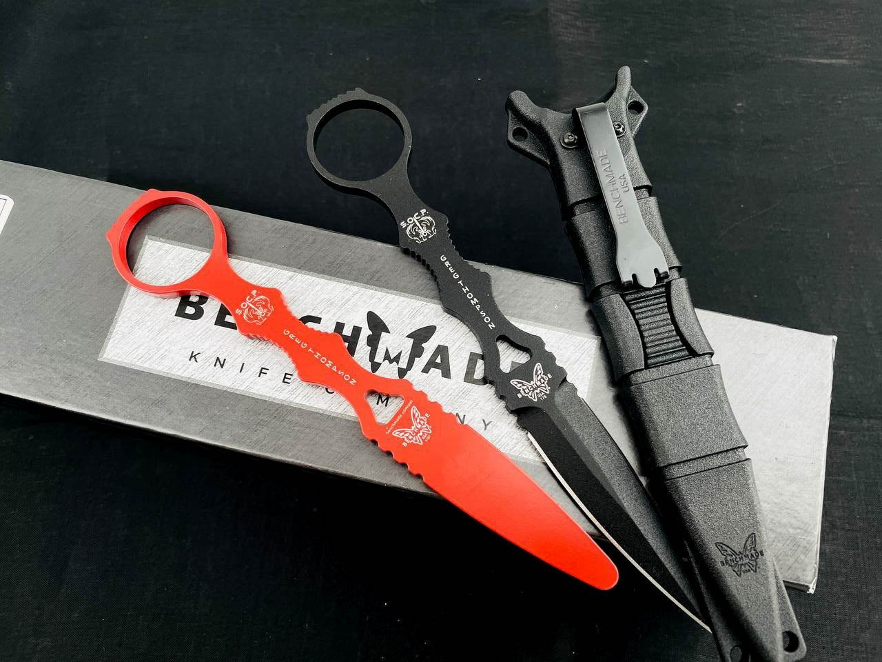 BENCHMADE SOCP Combo Dagger 176BK-COMBO Trainer Set 440c Stainless Steel Handle