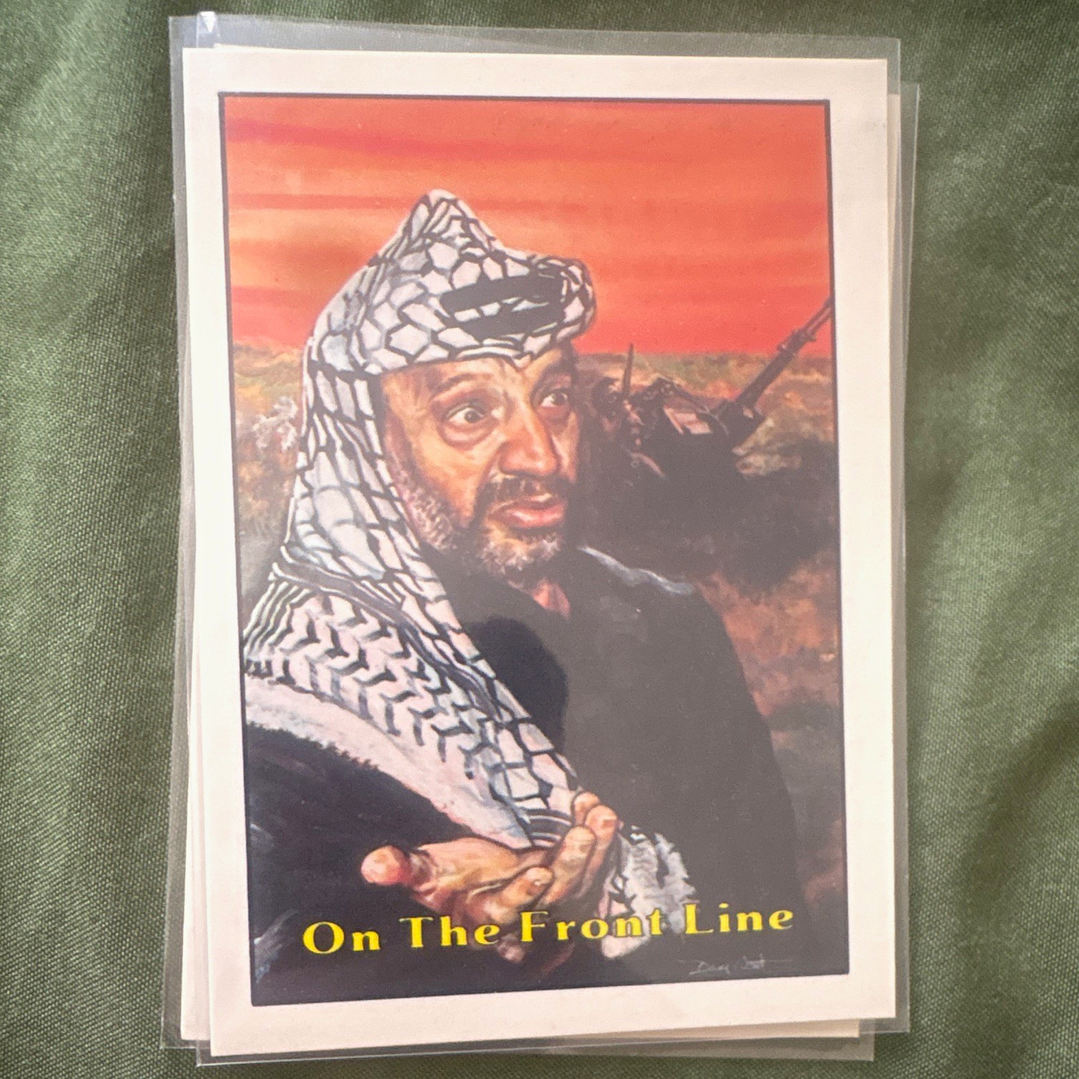 Piedmont Candy Company 1987 Terrorist Attack Cards #5 On The Front Line Arafat