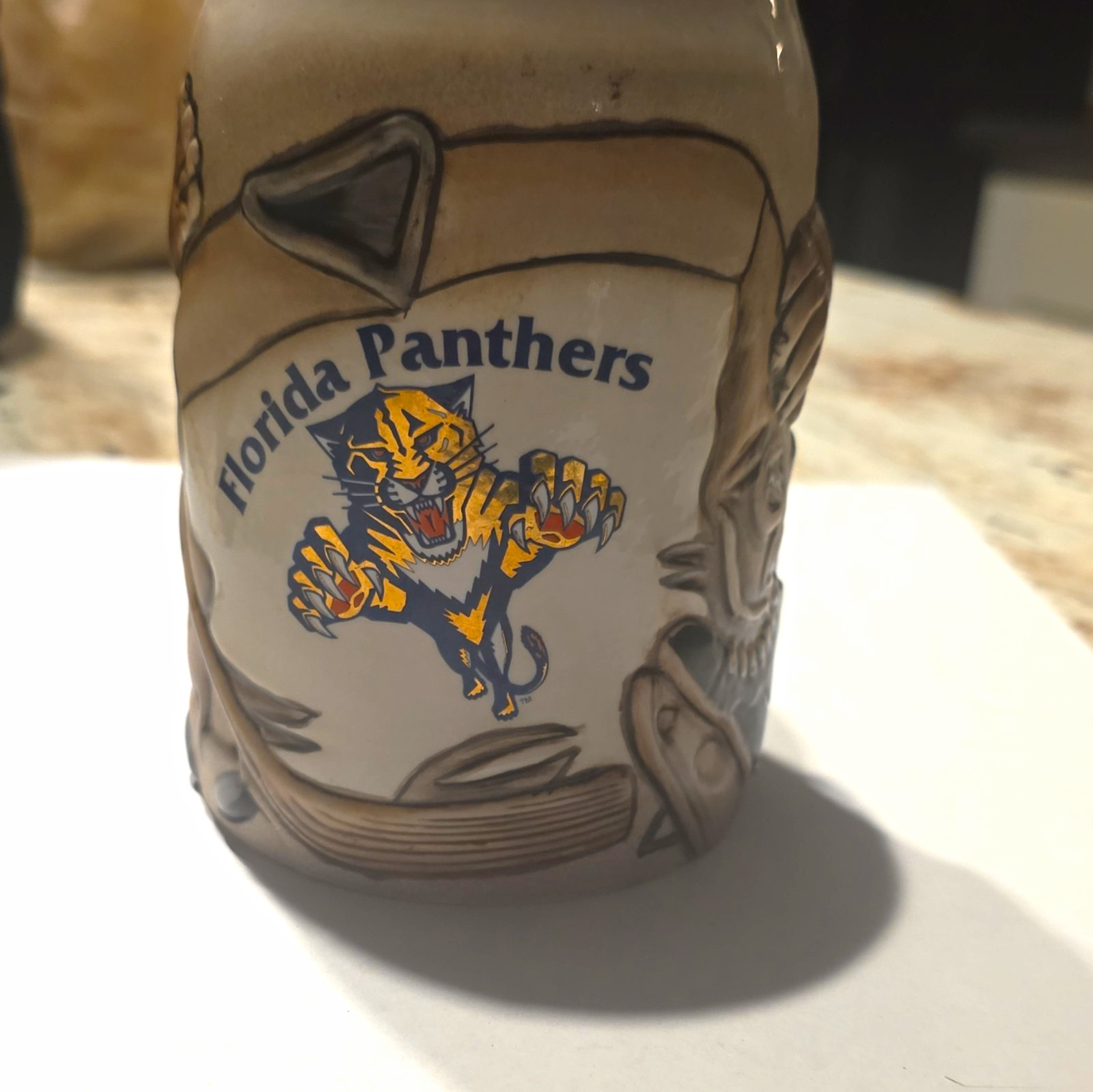 CUI Inc. NHL Florida Panthers Hand Painted Ceramic Beer Stein Mug 16oz