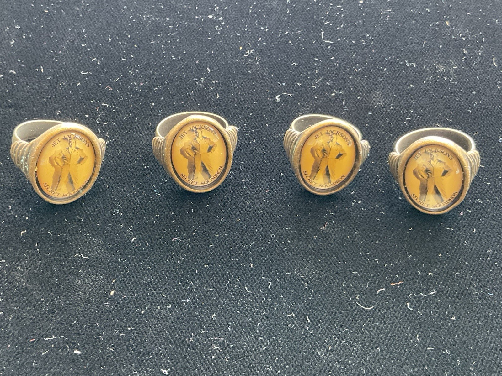 Vintage Jet Jackson Secret Squadron Ring. 4 In Lot. SALE PRICE