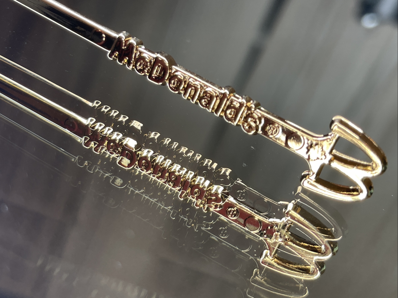 Vintage 70s McDonald's McSpoon, Coffee Spoon Plated in 24 Karat Gold