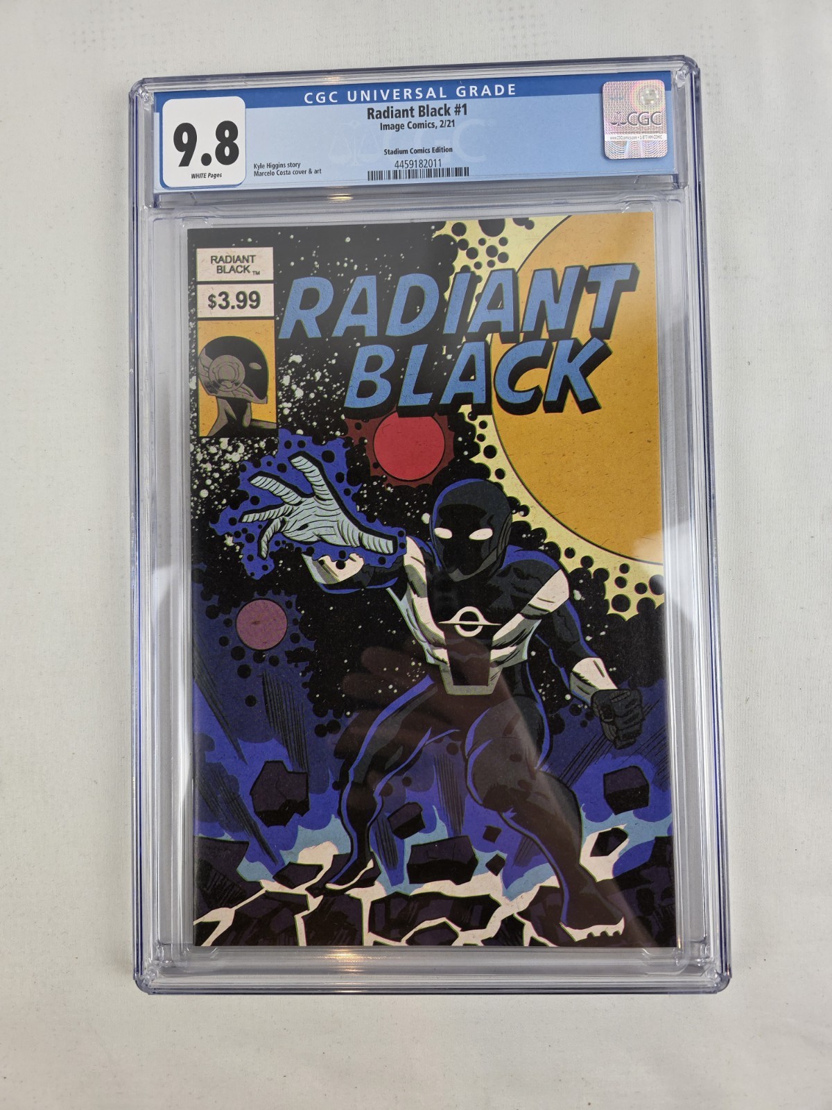 Radiant Black #1, RARE RETRO variant Only 500 Made Graded 9.8 CGC
