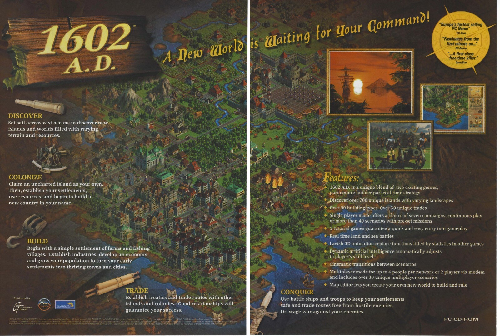 1602 A.D. Print Ad/Poster Art PC Big Box (B)