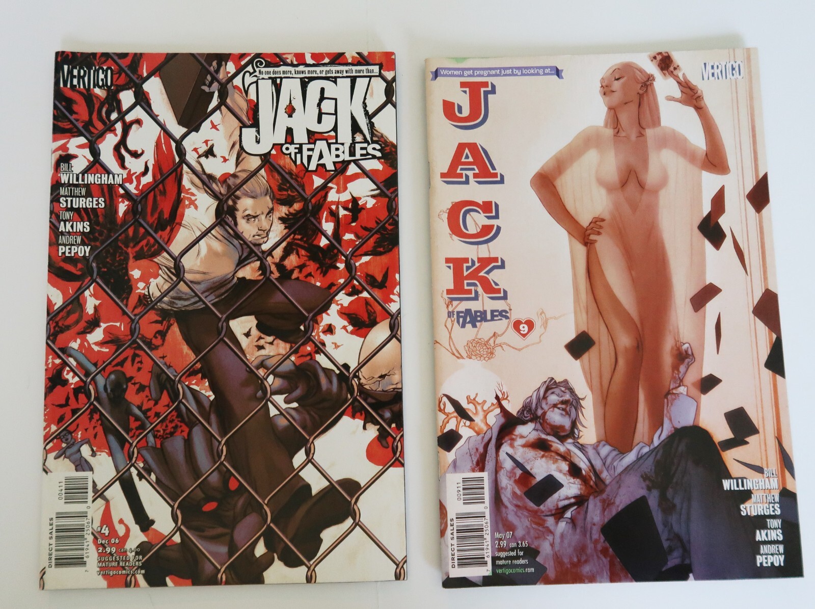 Vertigo Comic Jack of Fables Issue # 4 & Issue # 9 Modern Age Obscure 2006-2007