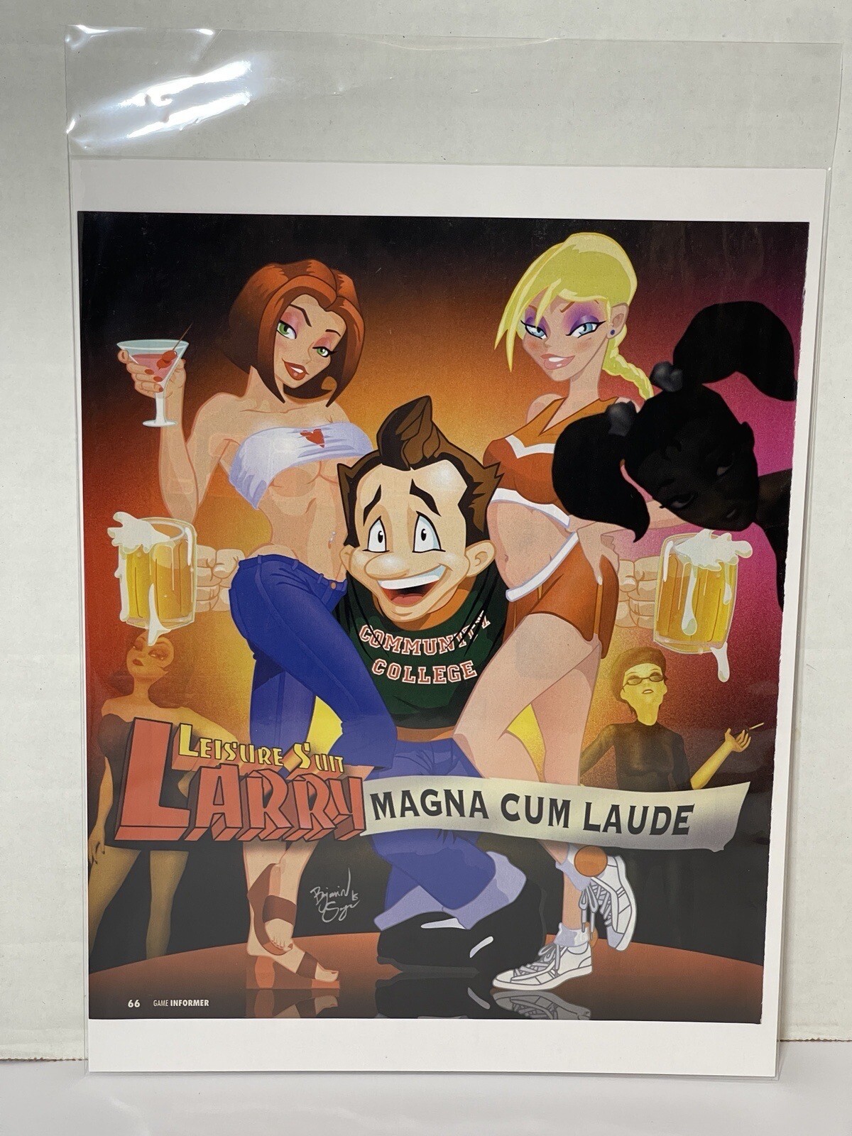2004 LEISURE SUIT LARRY Magna Cum Laude Video Game = Promo Print AD