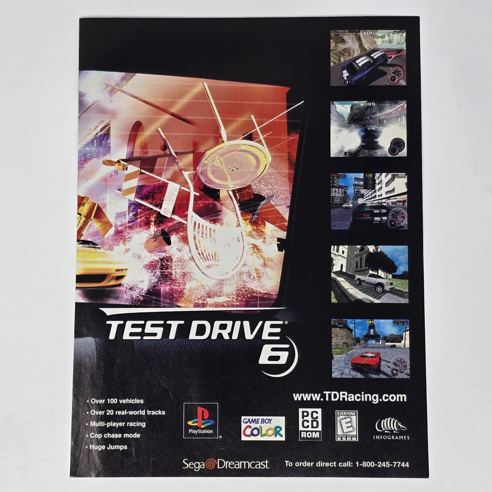Test Drive 6 Sega Dreamcast Sony PS1 GameBoy Color PC Print Ad/Poster Promo Art