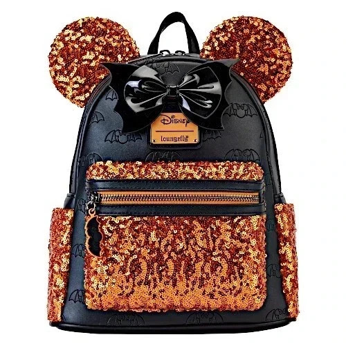 Loungefly Halloween  Minnie Mouse Sequin Exclusive Mini Backpack NWT