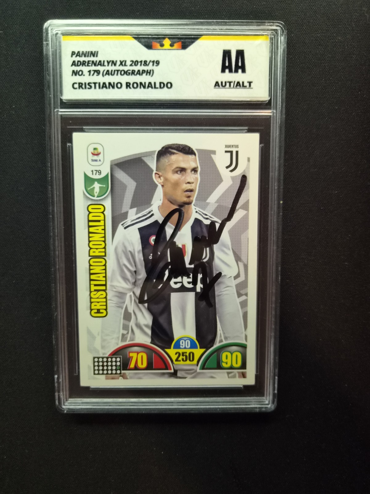 Panini Card Ronaldo Juventus Autograph Autograph Signed STARK CERTIFIED Signature 
