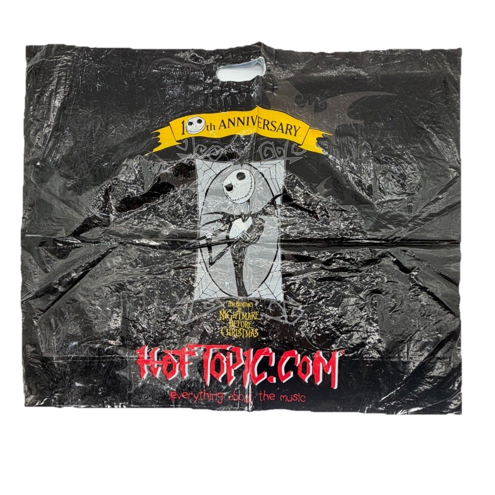 Vintage 2003 Hot Topic Nightmare Before Christmas 10th Anniversary Shopping Bag