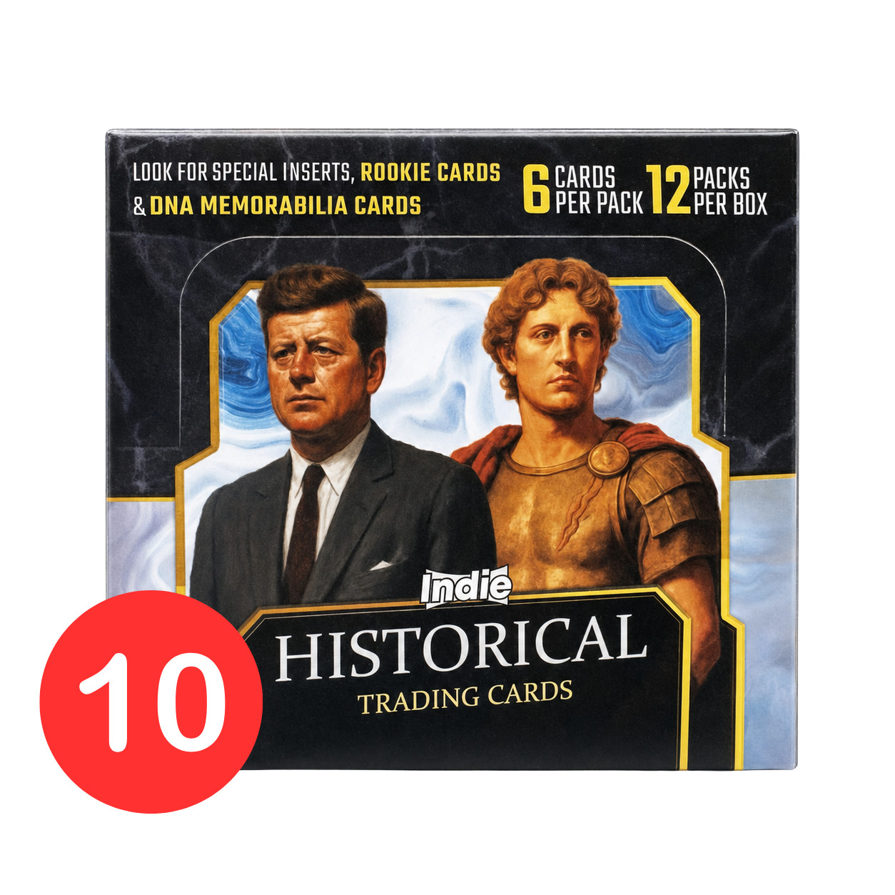 2025 INDIE HISTORICAL TRADING CARDS (10 Box Lot)