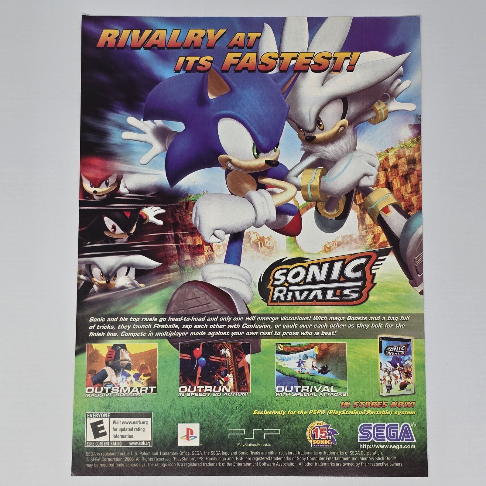 Sonic Rivals Sony PSP Fastest Print Ad/Poster