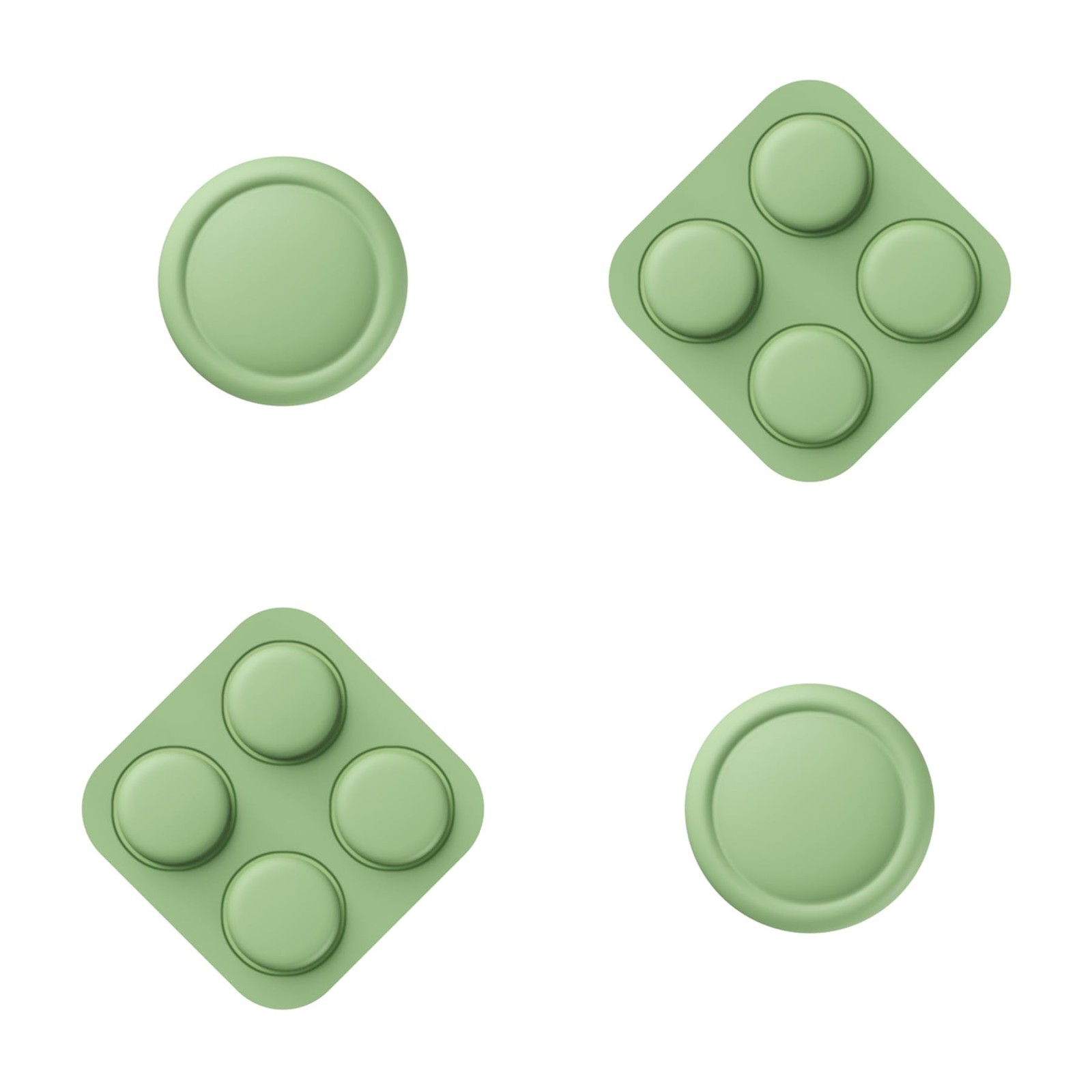 PlayVital Button Caps + Thumb Grip Set for Nintendo Switch 2, 2 Silicone Colo...