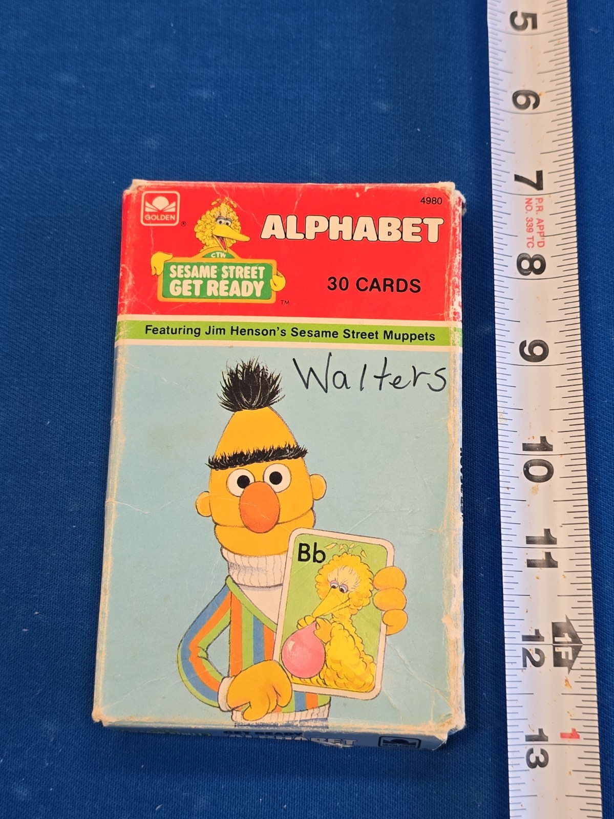 Alphabet Flash Cards Complete Vintage SESAME STREET 30 CARD SET  With Box