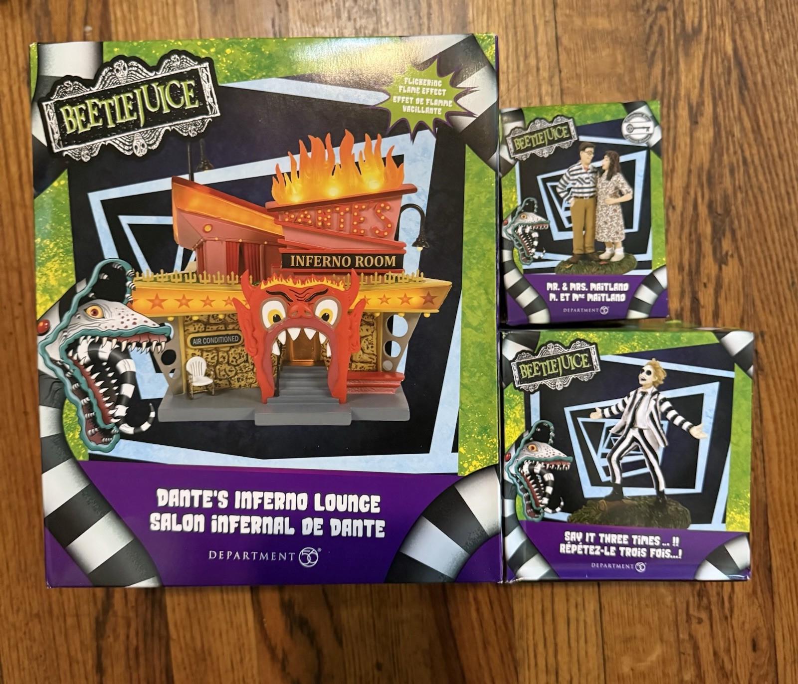 Department 56 Beetlejuice Dante’s Inferno  Say It 3 Times Mr & Mrs Maitland LOT