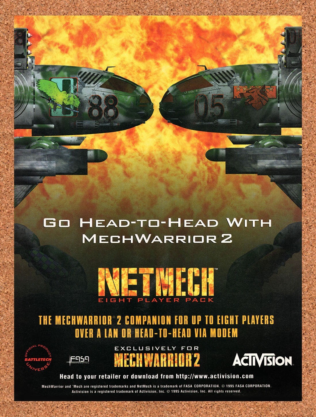 1994 MechWarrior 2 NetMech Original Advertisement / Retro Promo v3
