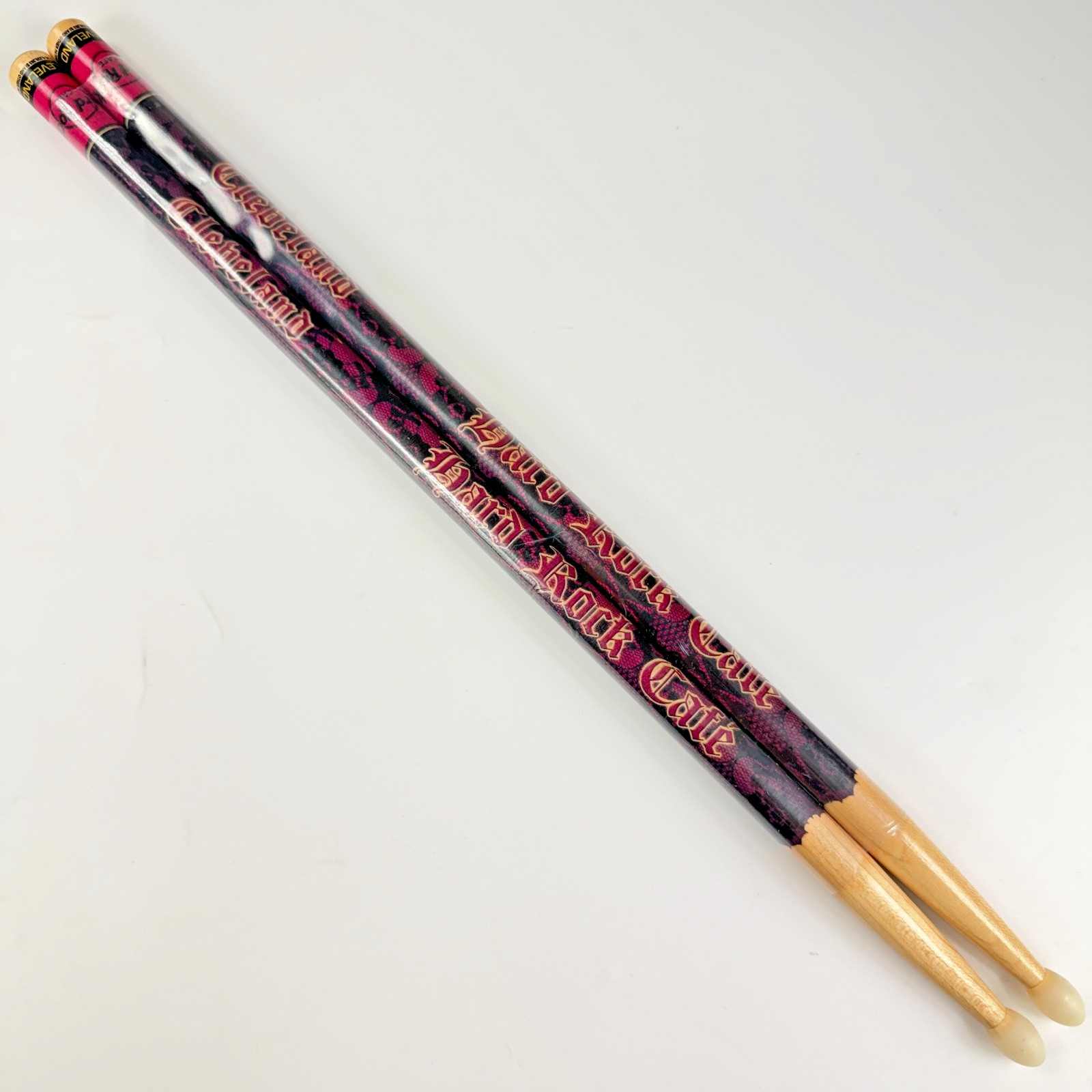 Hard Rock Cafe CLEVELAND Authentic Drum Sticks - HRC Art Stick Edition