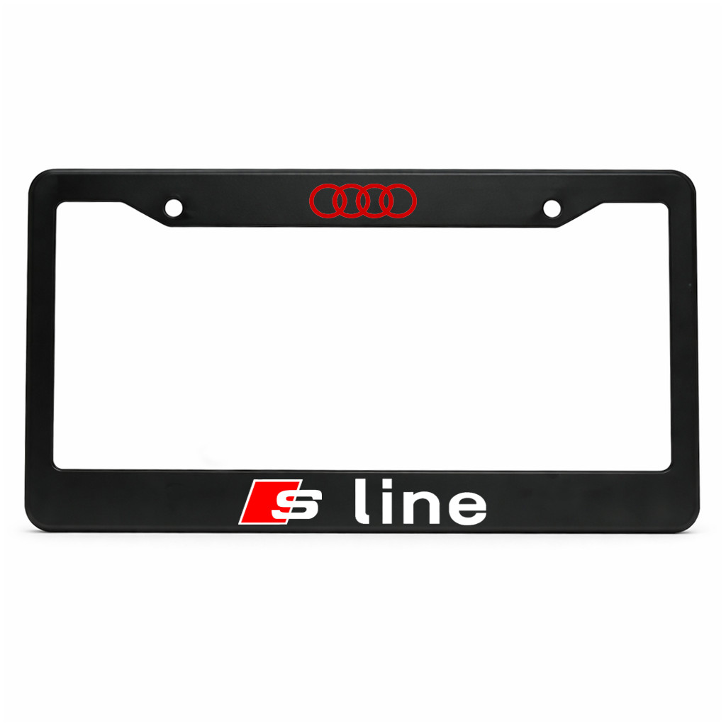 Audi S Line Metal License Plate Frame 12x6 in US Standard Car Tag Fans Gift