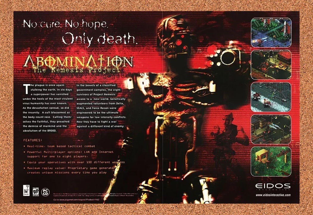 1999 Abomination The Nemesis Project PC Original Advertisement / Retro Promo v2