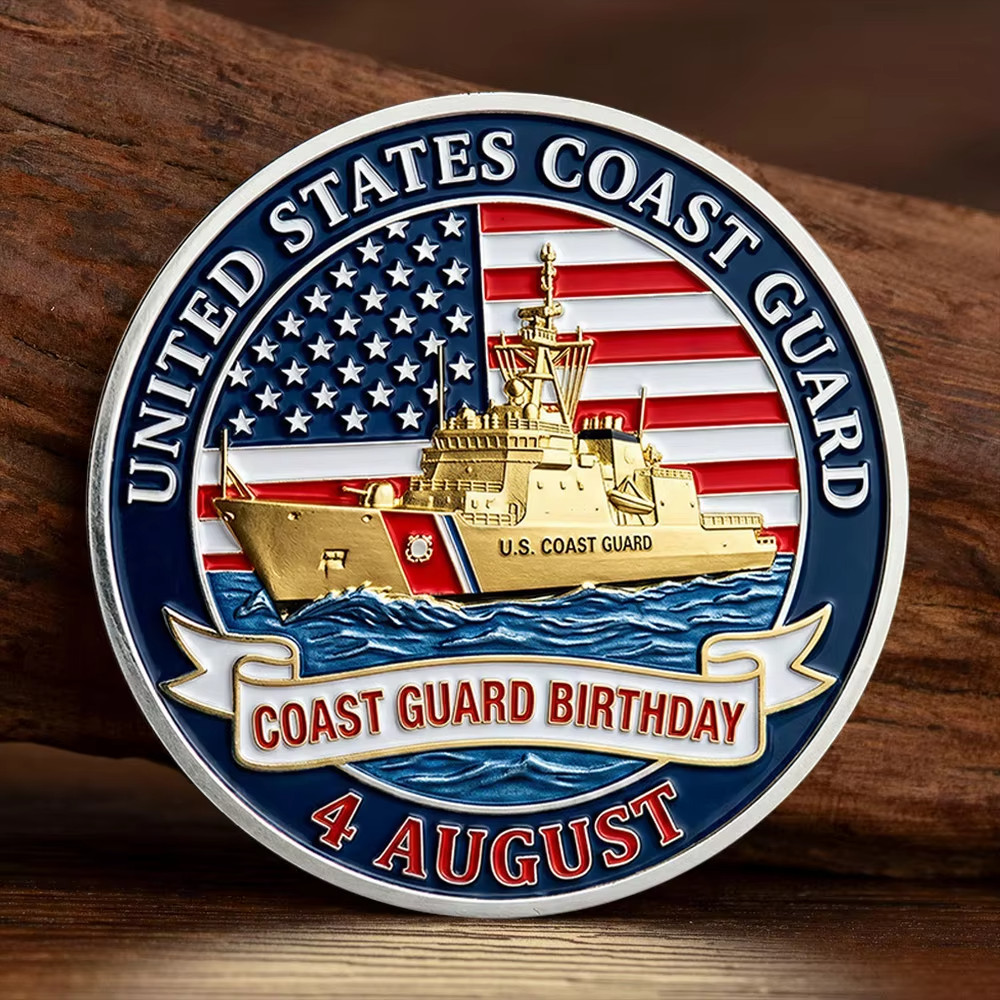 US Coast Guard Birthday Challenge Coin Semper Paratus Military Gift