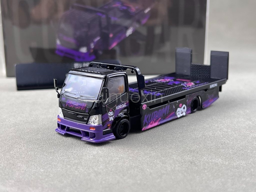CC 1:64 Cartoon H300 Custom Tow Flatbed Truck Model Diecast Metal Car