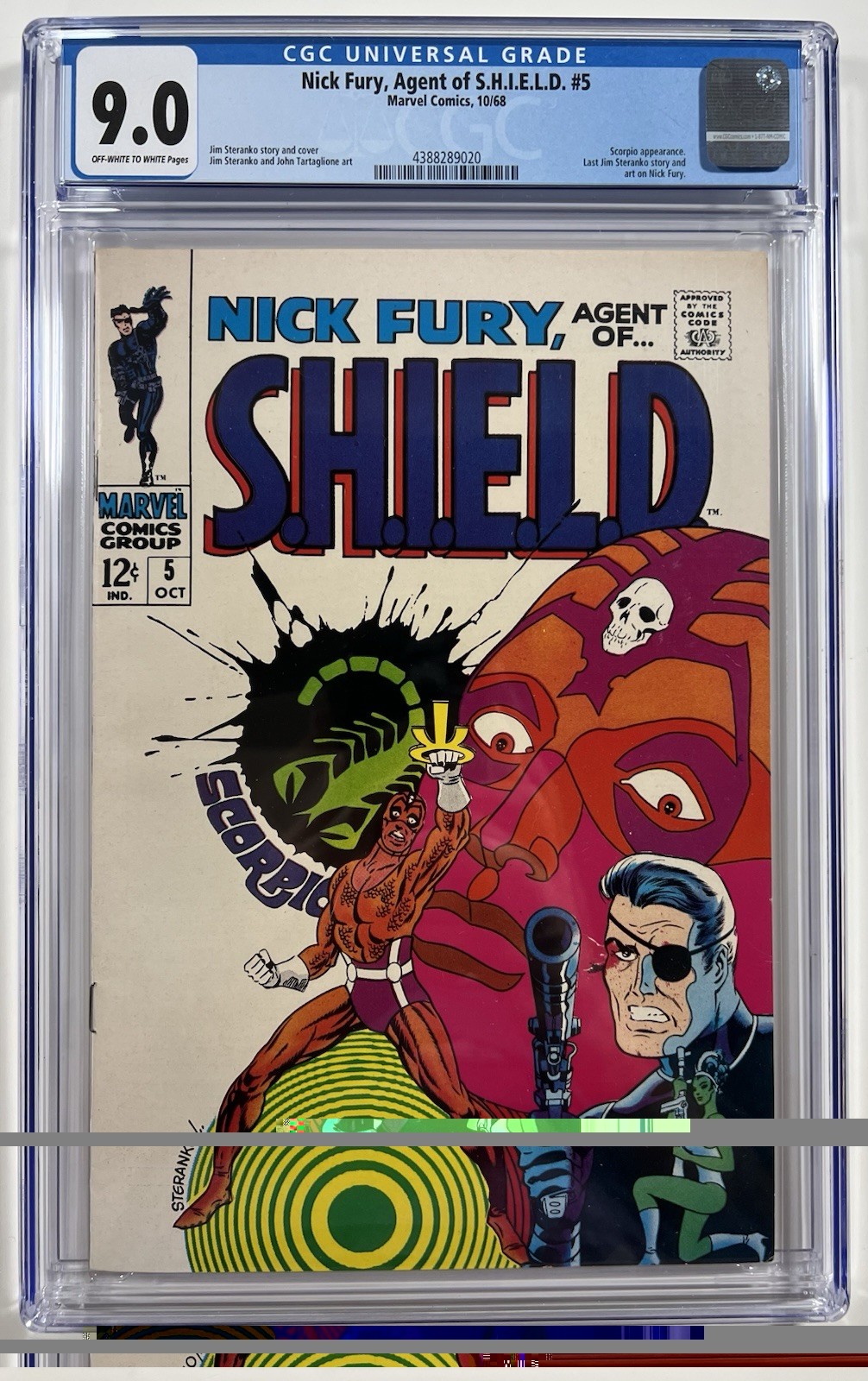 Nick Fury Agent of Shield 5 (Marvel, 1968)  CGC 9.0