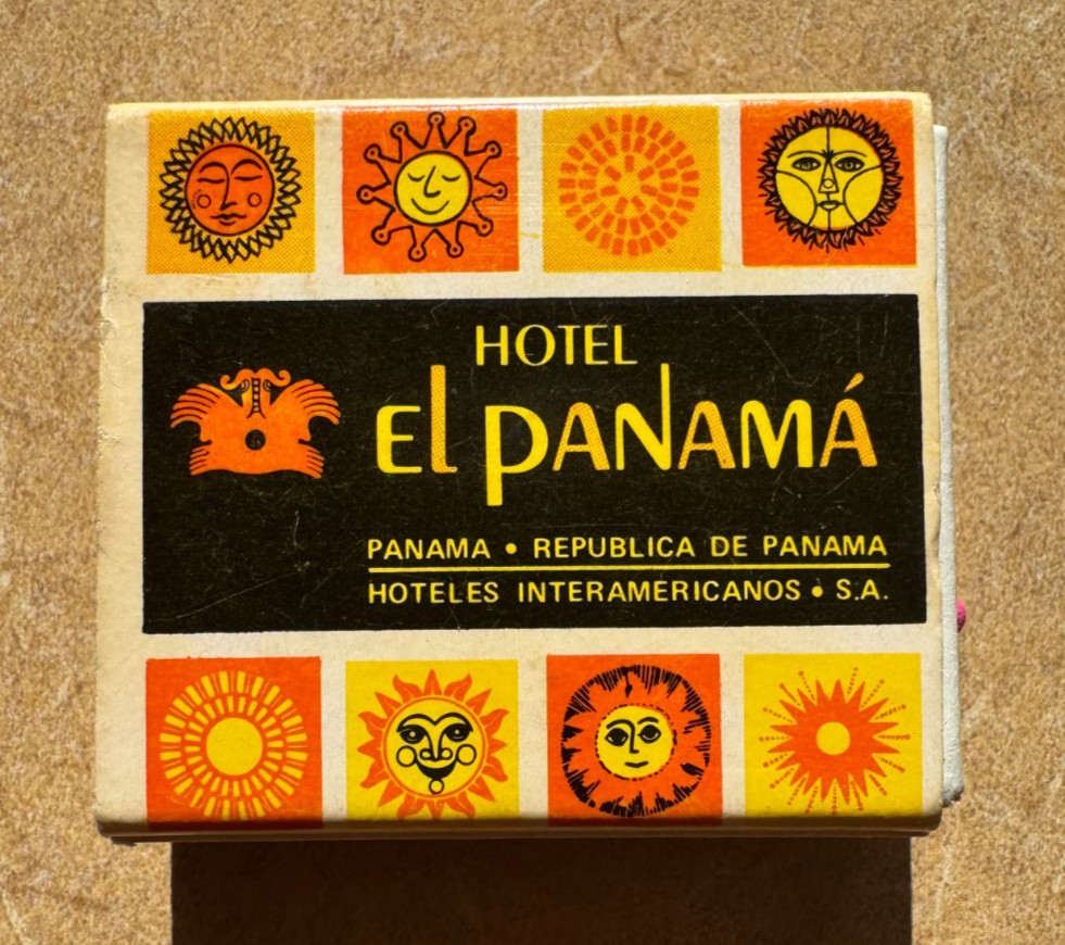 Hotel El Panama, Int'l Match Box, Vivid Yellow, Orange, Black, Unstruck, Perfect