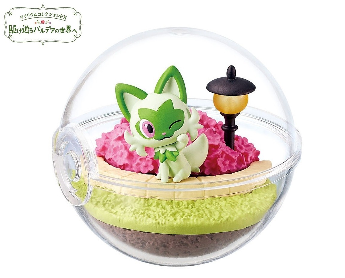 RE-MENT Pokemon Terrarium Collection EX Paldea World Mini Figure Toy Sprigatito