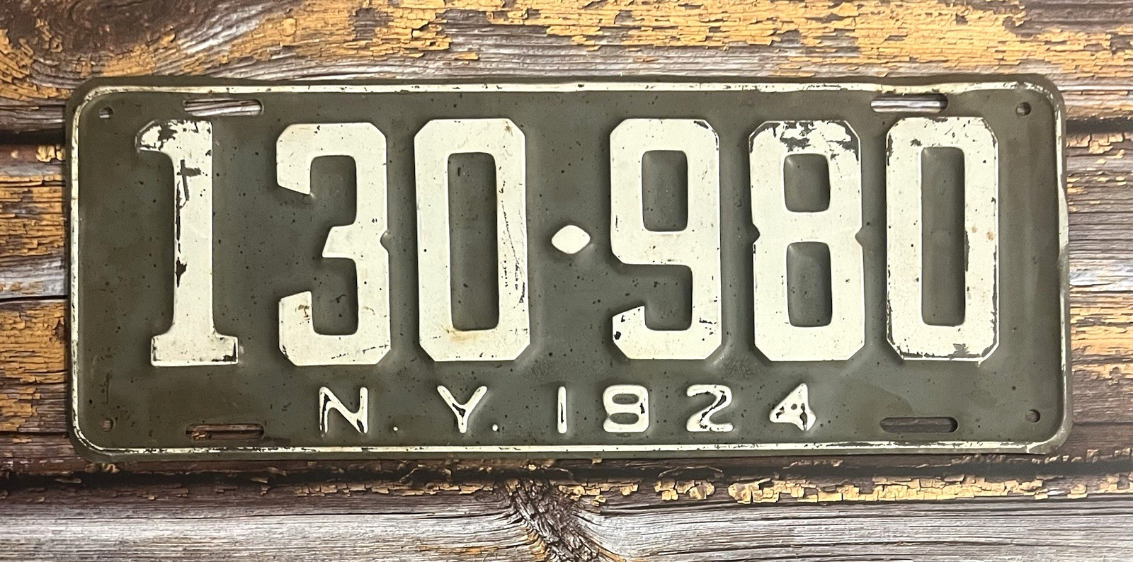 1924 New York License Plate 130-980