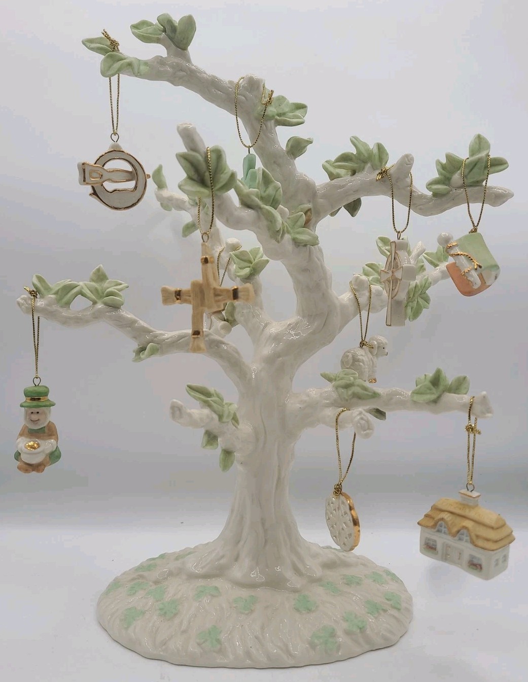 LENOX Luck of the Irish Tree including 10 Ornaments, With Box,2005, Ireland, USA