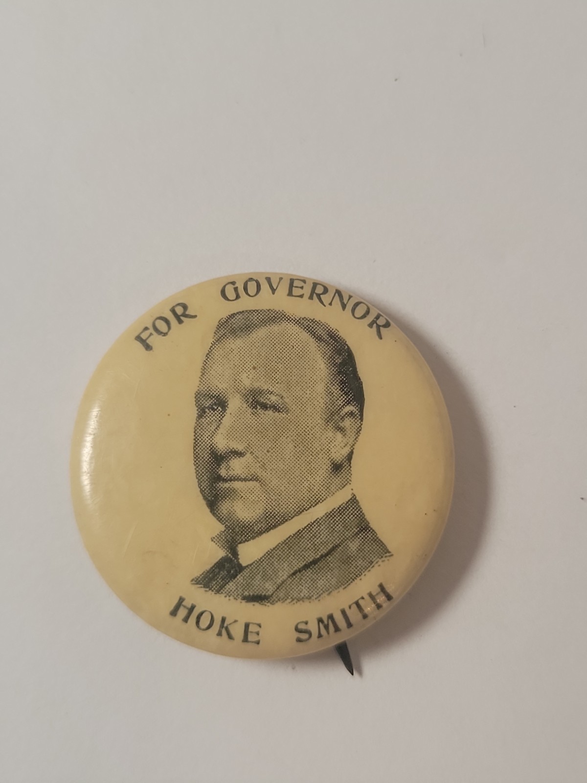 Antique 1906 Hoke Smith Georgia Governor Celluloid Pinback Button Whitehead Hoag