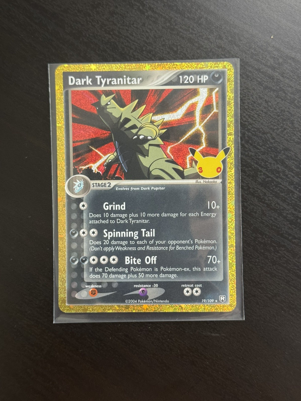 Pokémon TCG Dark Tyranitar 19/109 30th Anniversary Celebration MINT