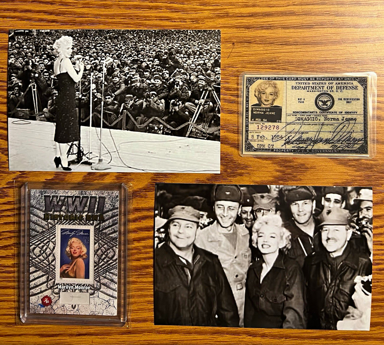 MARILYN MONROE 2025 HISTORIC AUTOGRAPHS L/E #34/72 WWII DNA HAIR RELIC LOT