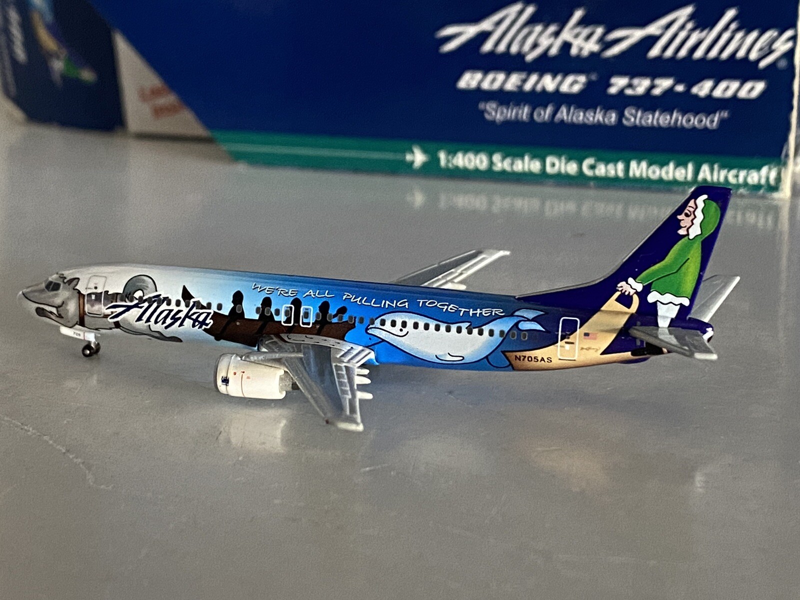 Gemini Jets Alaska Airlines Boeing 737-400 1:400 N705AS GJASA944 Statehood