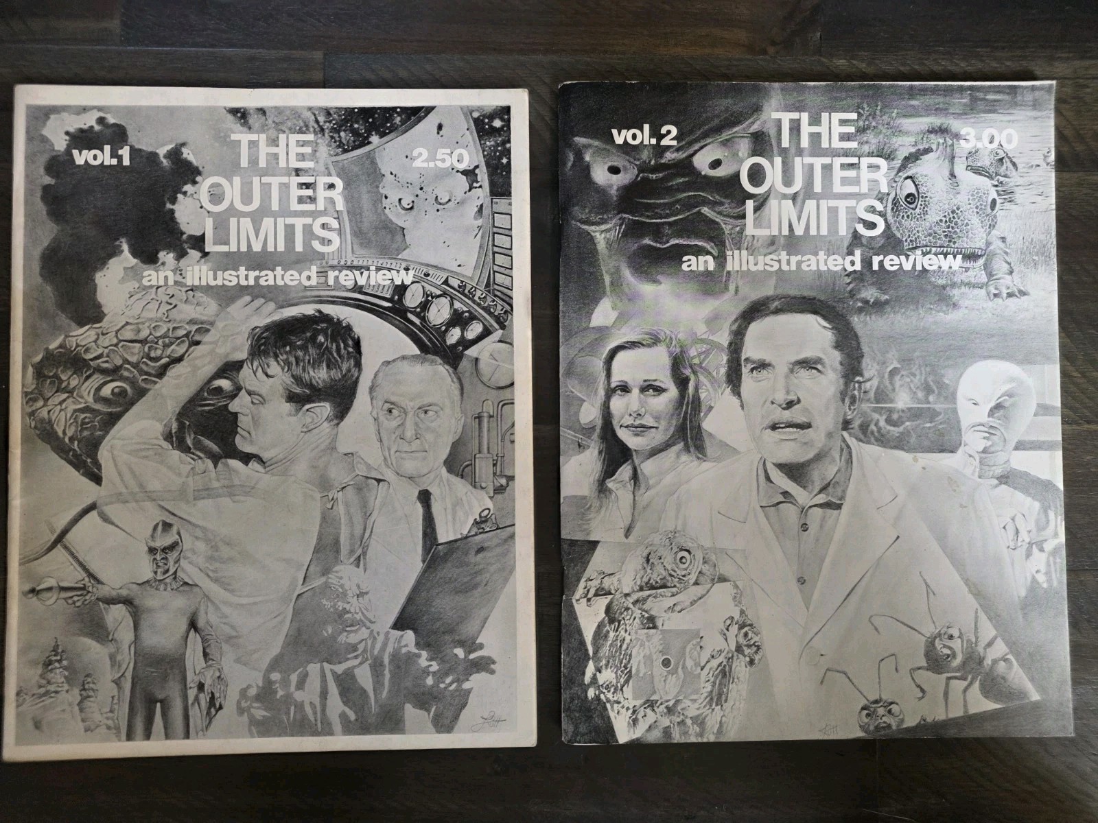 The Outer Limits Illustrated Review Vol 1 & 2 1977 1978 Rypel Sci-Fi Fanzine Lot