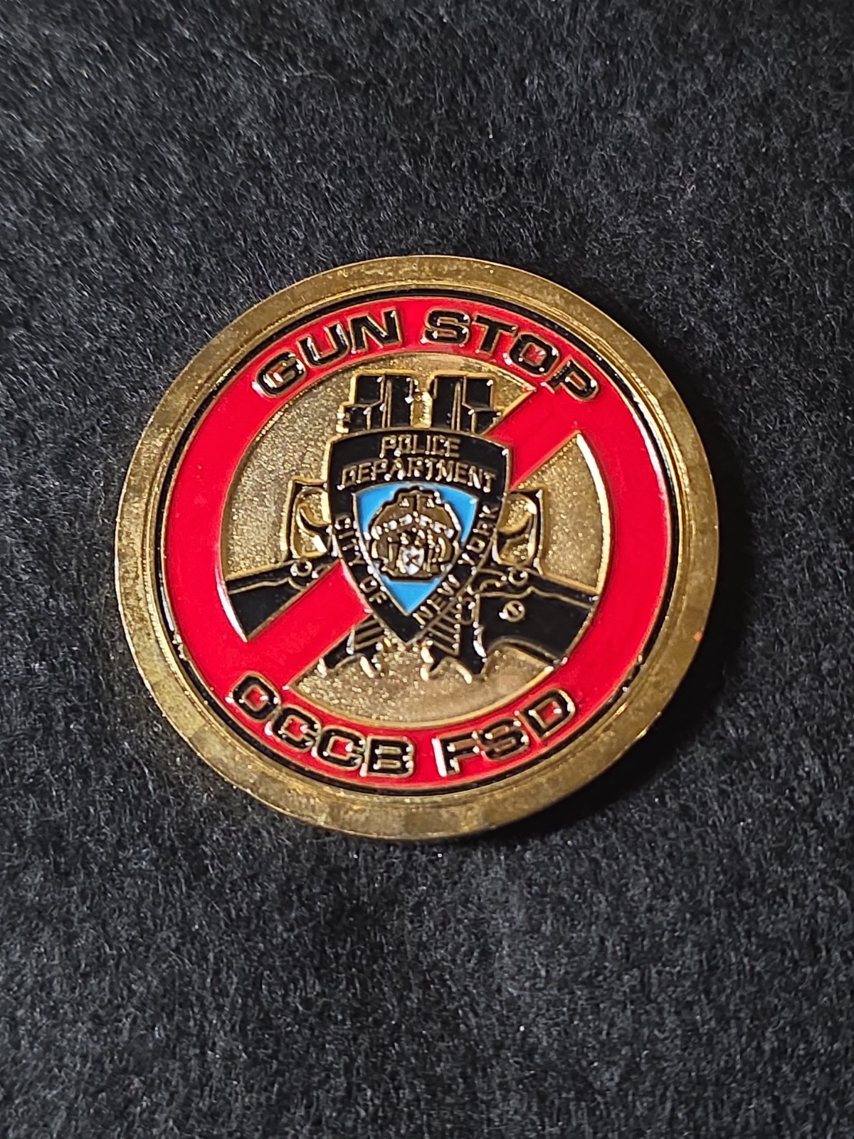 NYPD OCCB FSD GUN STOP CHALLENGE COIN 