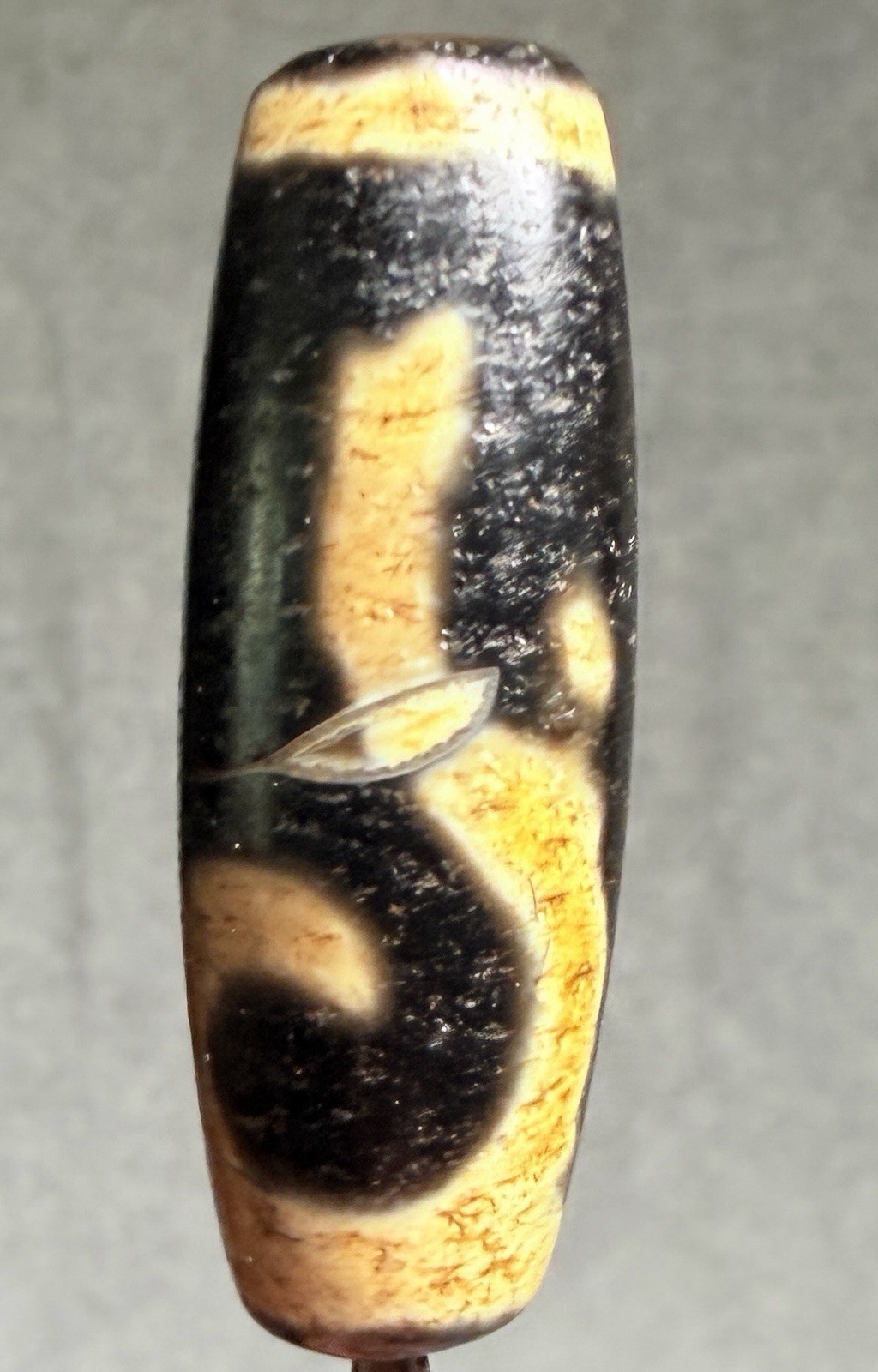 Tibetan Rare Old Agate Money Hook Phantom Eye DZI Bead, Talisman, Charm  ✨🔥
