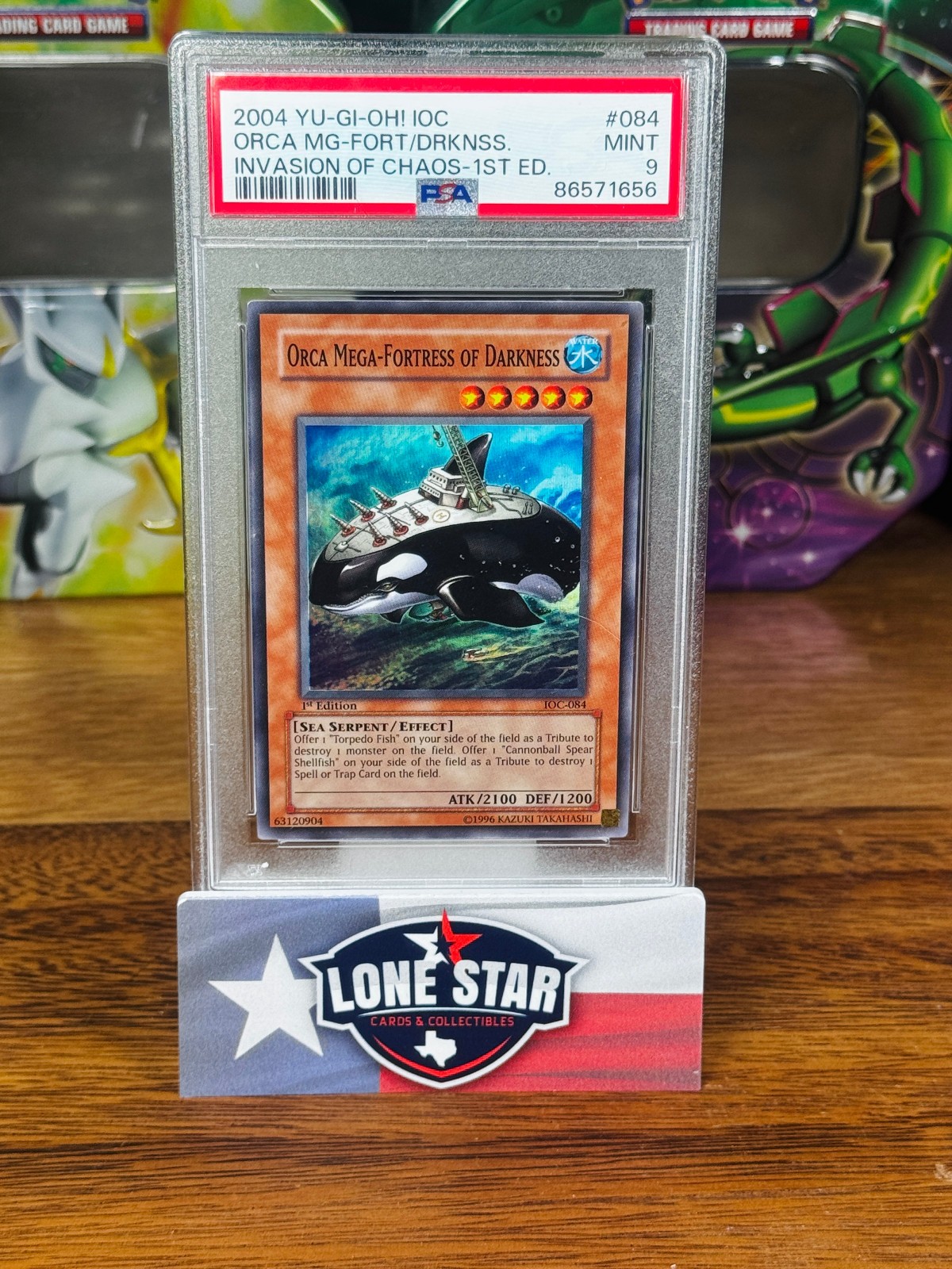 2004 Yu-Gi-Oh IOC Orca Mega-Fortress of Darkness 1st Edition #084 PSA 9